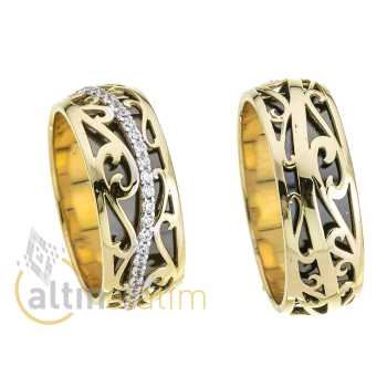 Favori Gold Özel Çift Alyans - fav11616