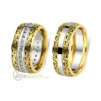 Favori Gold Özel Çift Alyans - fav07634