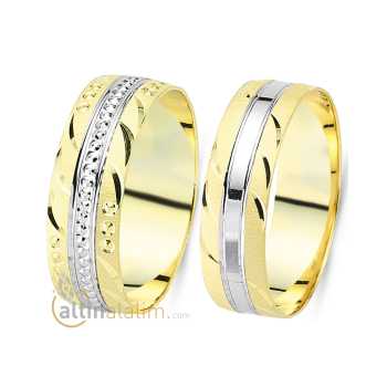 Favori Gold Özel Çift Alyans - fav07635