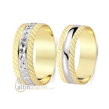 Favori Gold Özel Çift Alyans - fav07636