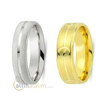Favori Gold Özel Çift Alyans - fav07641