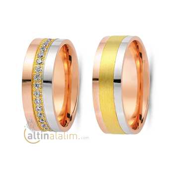 Favori Gold Özel Çift Alyans - fav07644