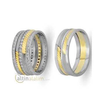 Favori Gold Özel Çift Alyans - fav07646