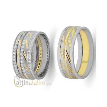 Favori Gold Özel Çift Alyans - fav07648