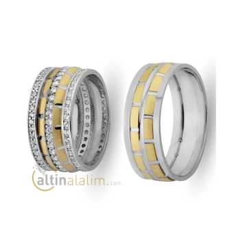 Favori Gold Özel Çift Alyans - fav07651