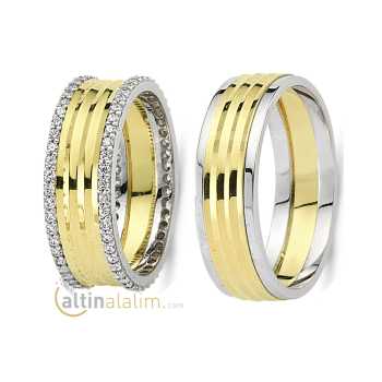 Favori Gold Özel Çift Alyans - fav07657