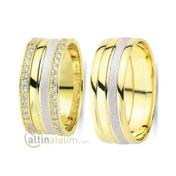 Favori Gold Özel Çift Alyans - fav07658