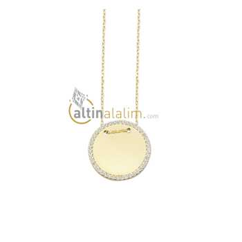 Altın Plaka Kolye - kk01513