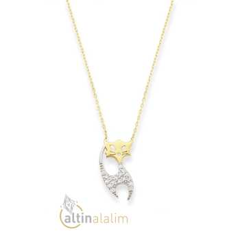Altın Kedi Kolye - kk01617