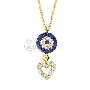 Nazar Boncuğu  Altın Kolye - kk01133