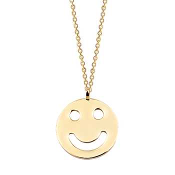 Smile Plaka Altın Kolye 